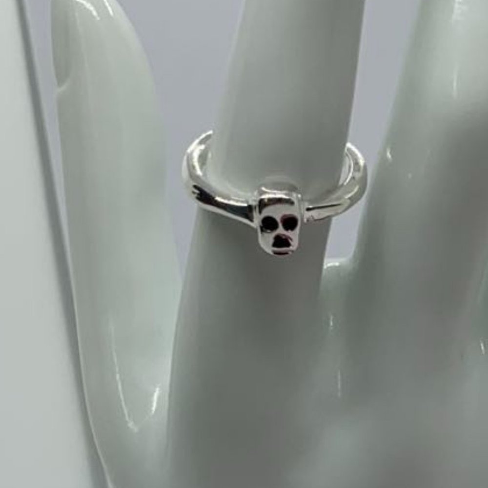 UNO de 50 RING SKULL FACE Ring  silver-plated metal Ring
